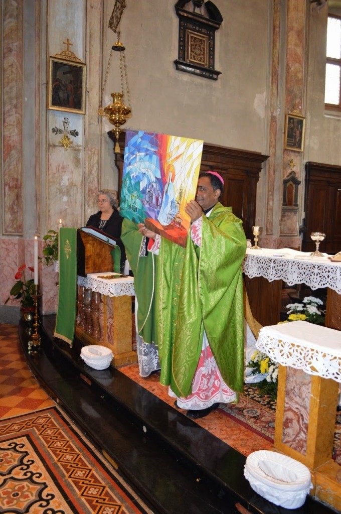 Quadro a monsignor Kishor vescovo di Rourkela (India)